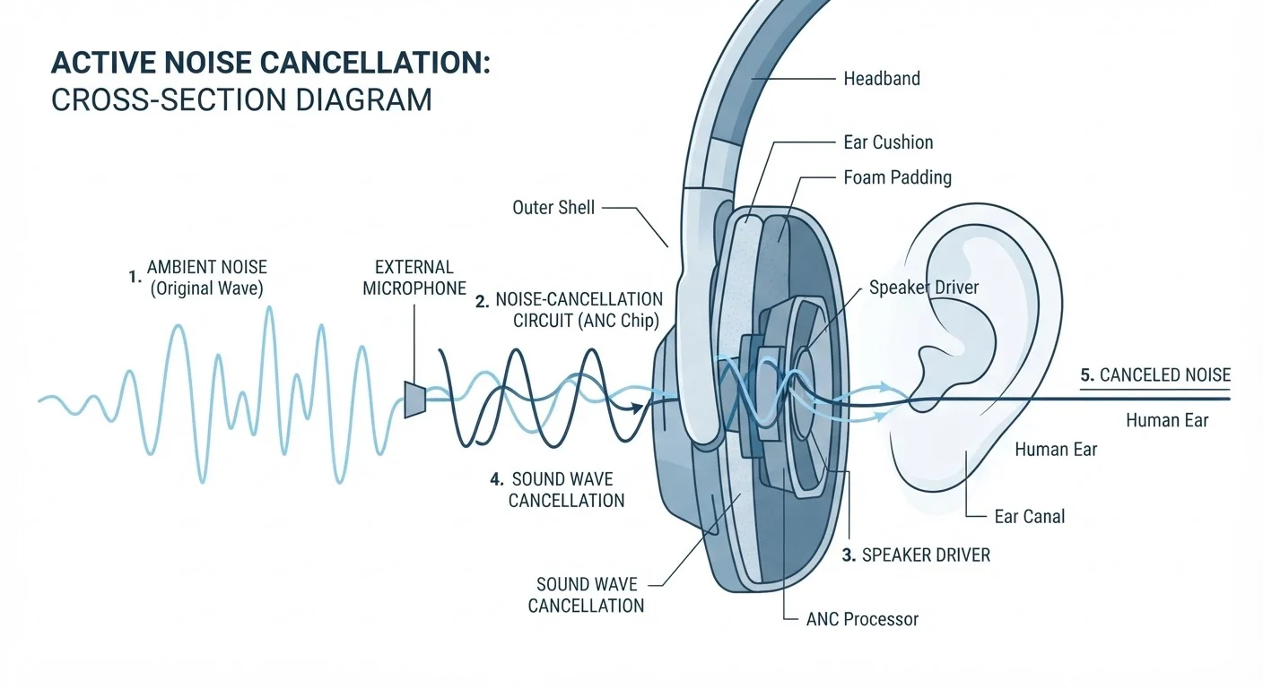 How Noise Cancellation Actually Works — and When It Doesn't