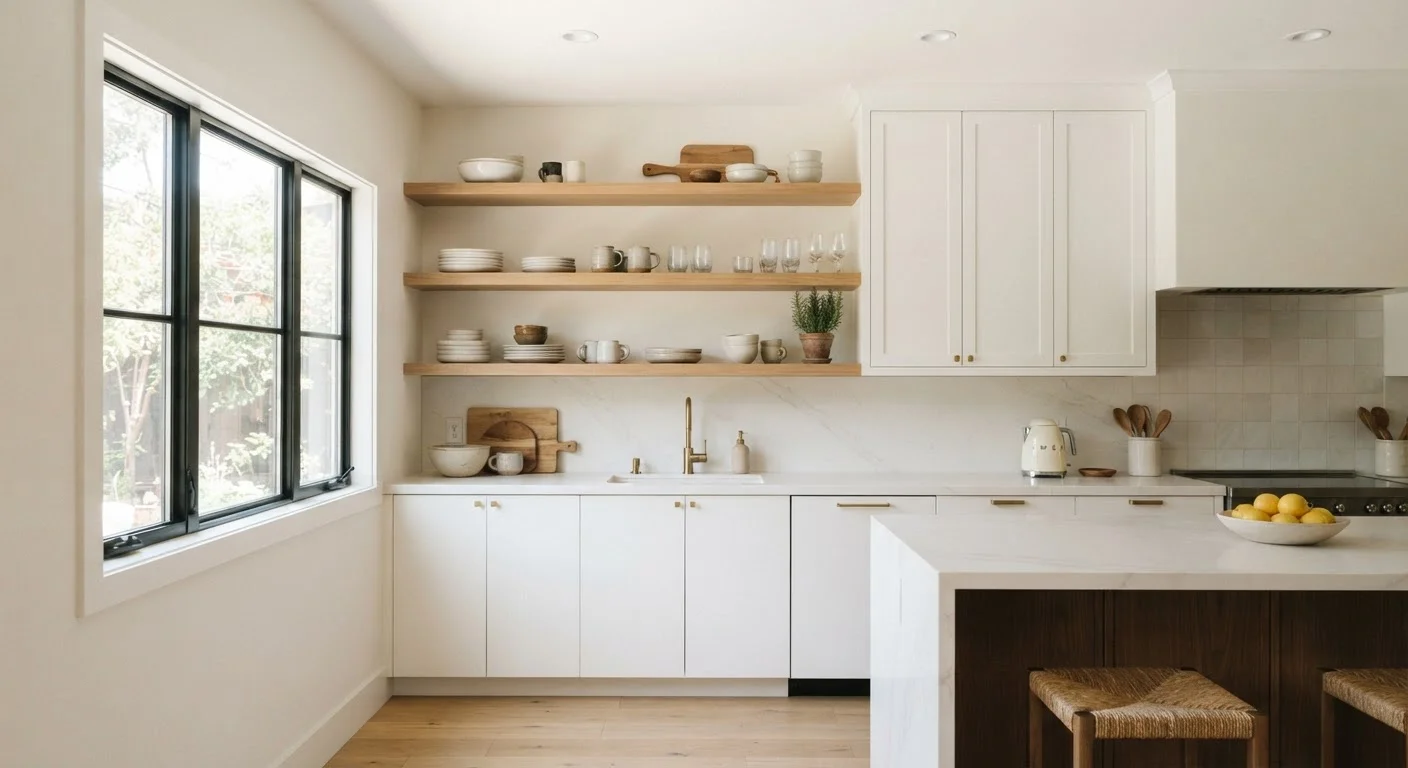Open Shelving vs. Upper Cabinets: Which Kitchen Layout Works Harder?