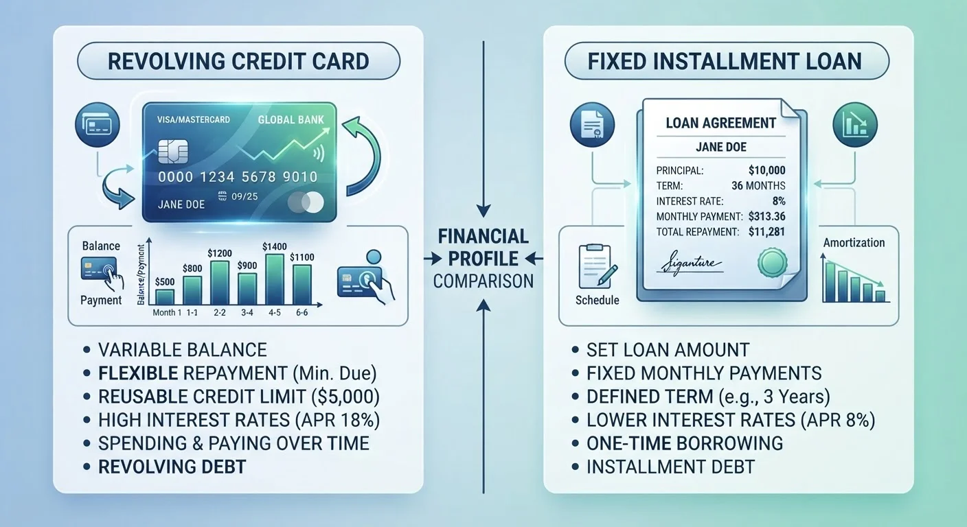 Revolving Credit vs. Installment Loans: How Each Affects Your Financial Profile