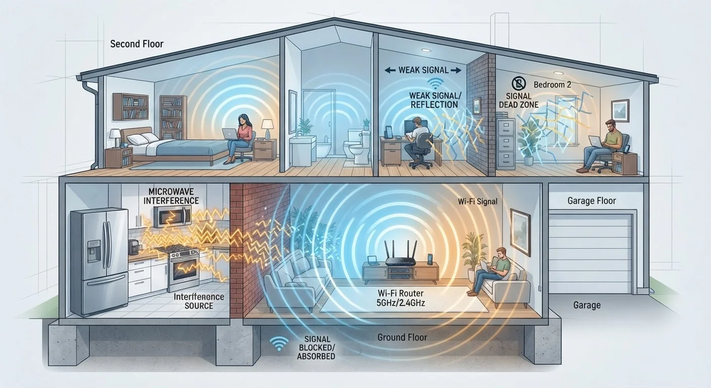 Signals, Dead Zones, and Interference: A Map of How Wi-Fi Travels Through Your Home